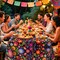 3 Pcs Day of The Dead Tablecloth Mexican Table Covers Decoration(Multi Color)13.78"L x 7.24"W